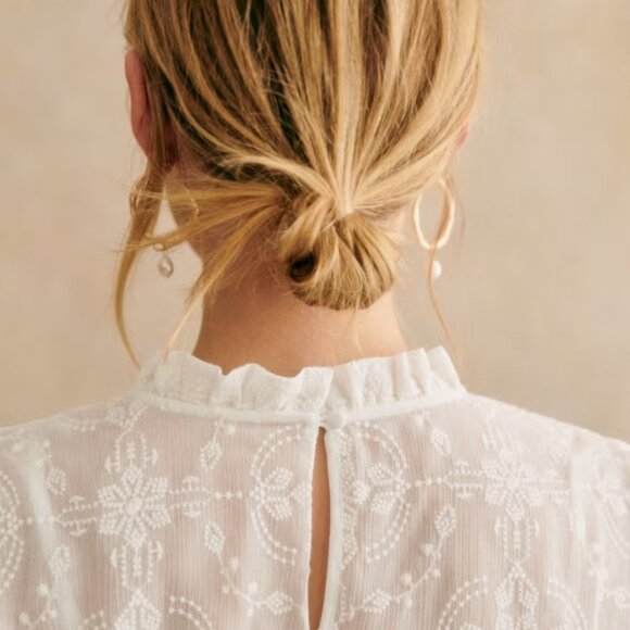 Sézane Valentine Blouse | Ecru | Size 36 (US 4) - Picture 2 of 6